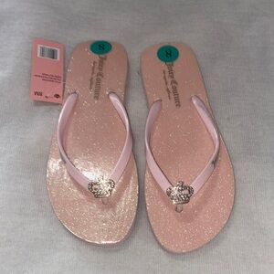 Juicy Couture Light Pink Glitter Sandals